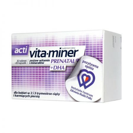 ACTI VITA-MINER PRENATAL+DHA 30tabletek + 30 kapsułek