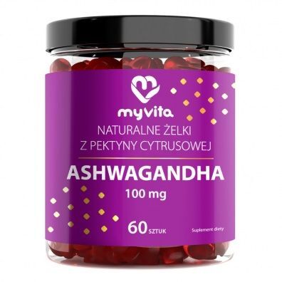 MYVITA Żelki Naturalne Ashwagandha Suplement diety 60 szt.