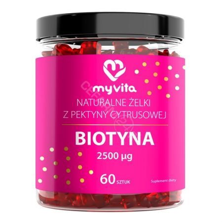 MYVITA Żelki Naturalne Biotyna Suplement diety 60 szt.