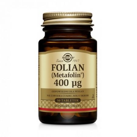 SOLGAR Folian (Metafolin) 400mcg 50 tabletek