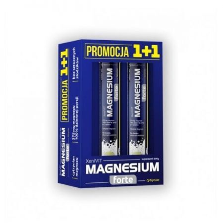 XeniVIT Magnesium Forte 1+1: 2x20 tabletek musujących