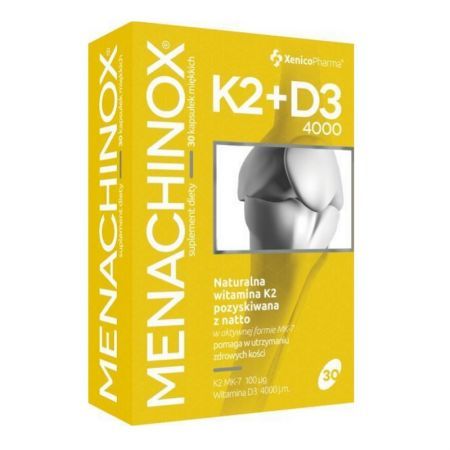 XeniVIT MENACHINOX K2+D3 4000 30 kapsułek